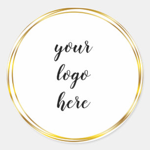 Gold Circle Rings Border Glitzer Custom Logo Class Runder Aufkleber