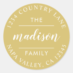 Gold Circle Schrift Erstellen Sie Ihre eigene Rück Runder Aufkleber