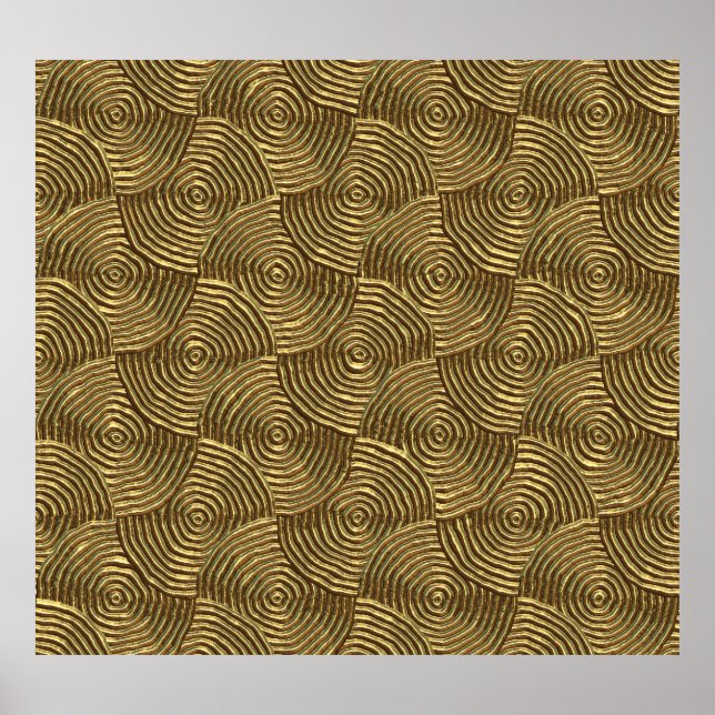 Gold Circle Texture: Abstrakt nahtlos. Poster (Vorne)