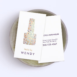 Gold Circles Polnischer Flaschennagel Salon Maniku Visitenkarte