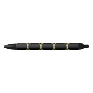 Gold Circles und Black Modern Chic Glam Kugelschreiber