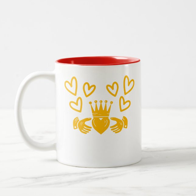 Gold Claddagh Ring Kaffeetasse (Links)