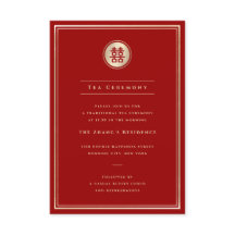 Gold Classic Circle Double Happiness Teezeremonie