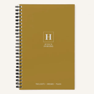 Gold Classic Monogramm Notizbuch