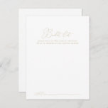 Gold Classy Chic Wedelbuchkarten Postkarte<br><div class="desc">Diese schicken Eimerkarten sind die perfekte Wahl für einen rustikalen Hochzeitsempfang oder Brautparty. Das einfache und elegante Design zeichnet sich durch klassische und extravagante Schriftzeichen in Gold aus. Ändern Sie den Wortlaut in Anzug jedes Lebensereignisses. Das Schild der Schaufelliste wird separat verkauft.</div>