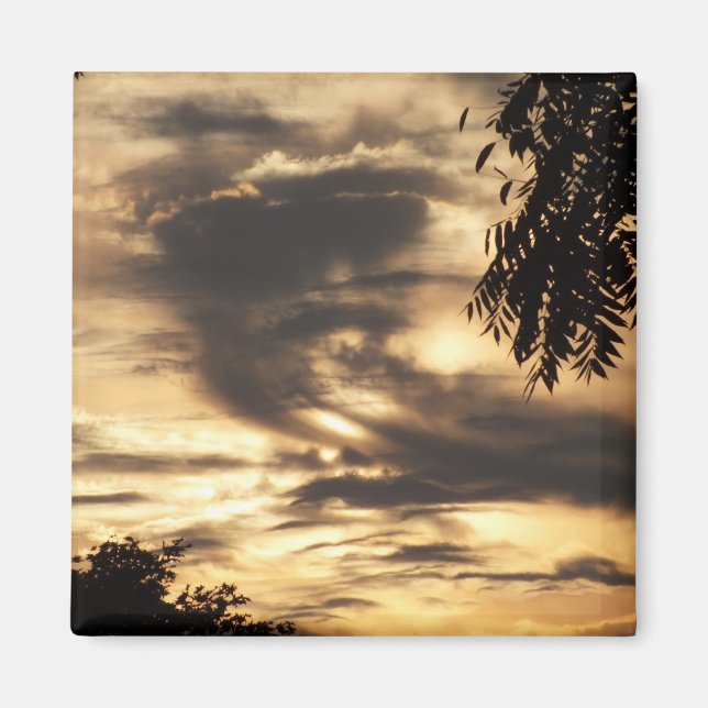 Gold Clouded Sunrise Magnet (Vorne)