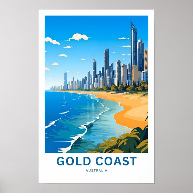 Gold Coast Australia Reisedrucke Poster