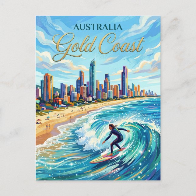 Gold Coast Australien Postkarte (Vorderseite)
