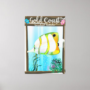 Gold Coast Australien Reiseplakat. Leinwanddruck