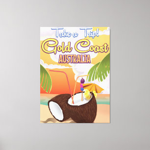Gold Coast, Australien Reiseplakat Leinwanddruck