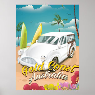 Gold Coast Australien Vintage-Reiseplakat Poster