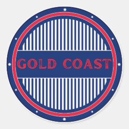 Gold Coast City Pride Emblem – Australische Identi Runder Aufkleber