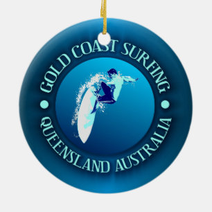 Gold- Coastsurfen Keramik Ornament