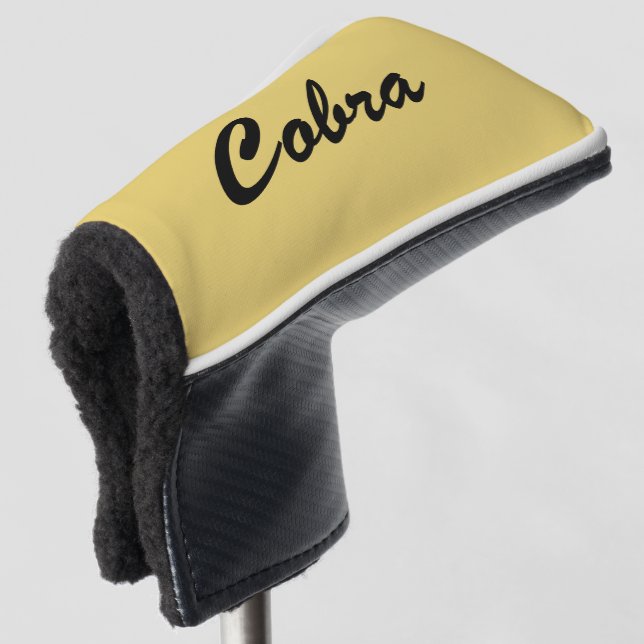 Gold Cobra Golf Headcover (3/4 Vorderseite)