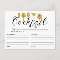 Gold Cocktailkarte