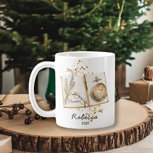 Gold Coffee Lover Journal Holiday Geschenk Kaffeetasse