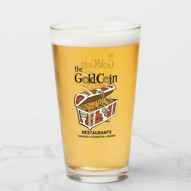 Gold Coin Restaurants, Chicago, Evanston, Skokie Glas (Vorne (Gefüllt))