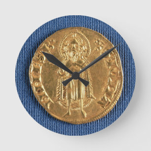 Gold coin, with St. John the Baptist, 16th century Runde Wanduhr