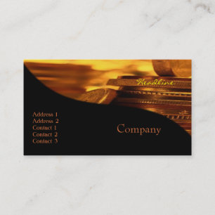 Gold Coins Business Card Visitenkarte