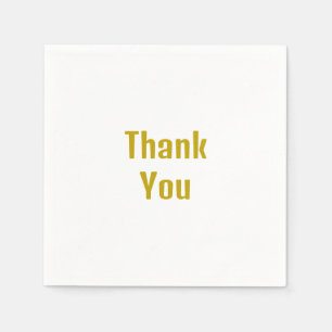 Gold Color Calligraphy Beruflich Vielen Dank Serviette