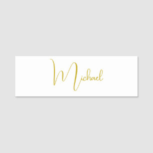 Gold Color Elegant Stilvolle Trendy Einzigartiges Namensschild