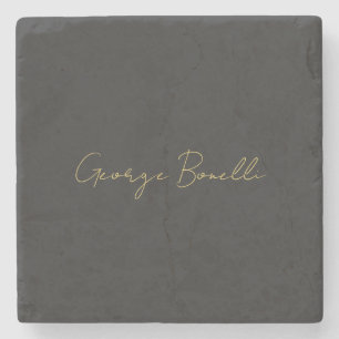 Gold Color Gray Classic Personal Customize Chic Steinuntersetzer