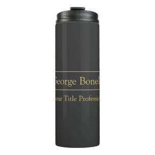 Gold Color Gray Classic Personal Customize Chic Thermosbecher