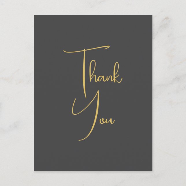 Gold Color Handwriting Professional Custom Postkarte (Vorderseite)