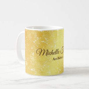 Gold Color Minimalistisch Moderne Skriptkalligrafi Kaffeetasse