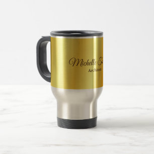 Gold Color Minimalistisch Moderne Skriptkalligrafi Reisebecher