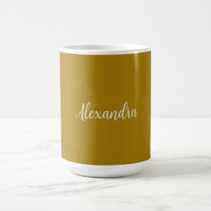 Gold Color Minimalistische Schlichte Add Name Kall Kaffeetasse
