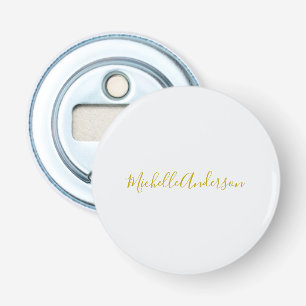 Gold Color Modern Minimalistischer Handschriftname Flaschenöffner