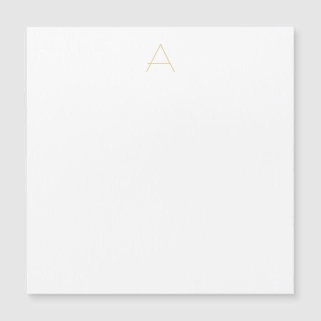 Gold Color Monogram Professional Magnetic Card Magnetkarte (Vorderseite)