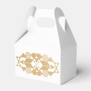 Gold Color Nordic Muster auf Weiß Geschenkschachtel
