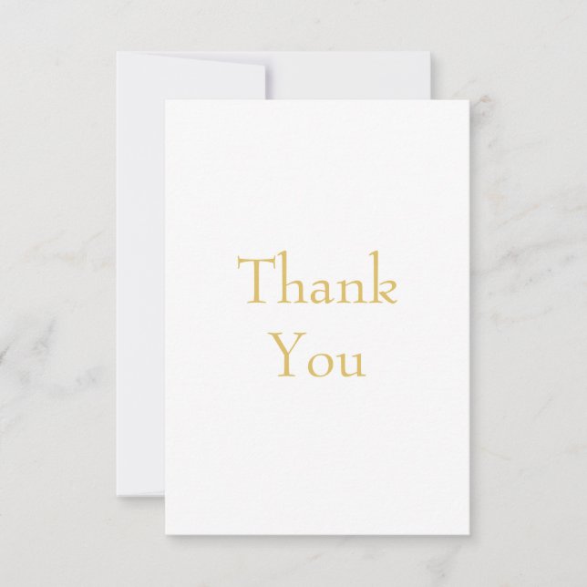Gold Color Professional Custom Dankeskarte (Vorderseite)