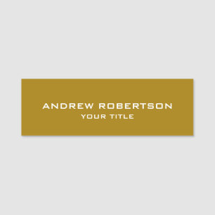 Gold Color Schlicht Elegant Minimalistisch Einfach Namensschild