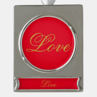 Gold Color Script Red Liebe Wedding Calligraphy