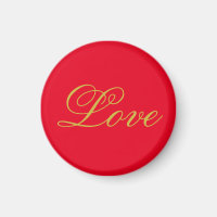 Gold Color Script Red Liebe Wedding Calligraphy