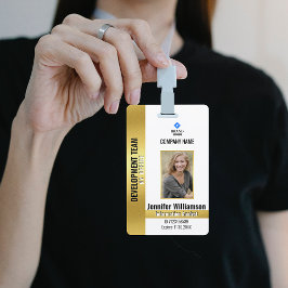 Gold Company Security QR Code Mitarbeiter Foto ID Ausweis