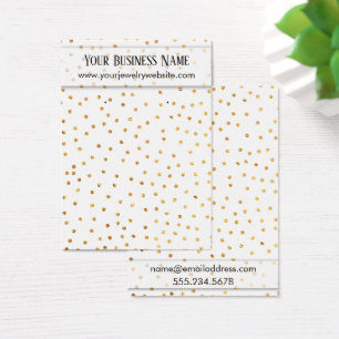 Gold Confetti auf der Display-Karte des White Earr