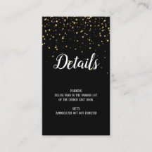 Gold Confetti auf Schwarzen Abschluss Details Beil