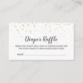 Gold Confetti Babydusche Windelwanne Begleitkarte