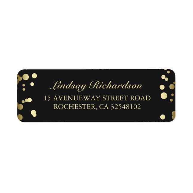 Gold Confetti Black Wedding (Vorne)