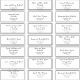 Gold Confetti | Black Wedding Guest Address Labels