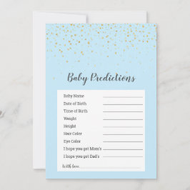 Gold Confetti Blauer Dusche "Baby Predictions" Spi