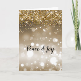 Gold Confetti Bokeh Inspirational Karte