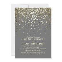 Gold Confetti Dots Elegante und Vintage Hochzeit