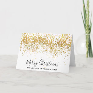 Gold Confetti Dots Feiertagskarte