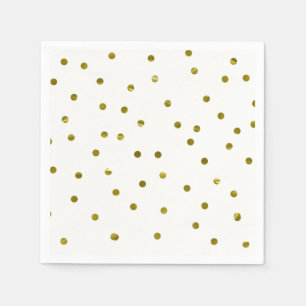 Gold Confetti Dots Imitate Foil Modern Chic Einfac Serviette