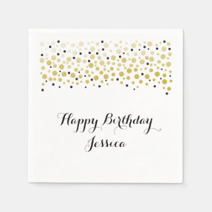 Gold Confetti Dots Serviette